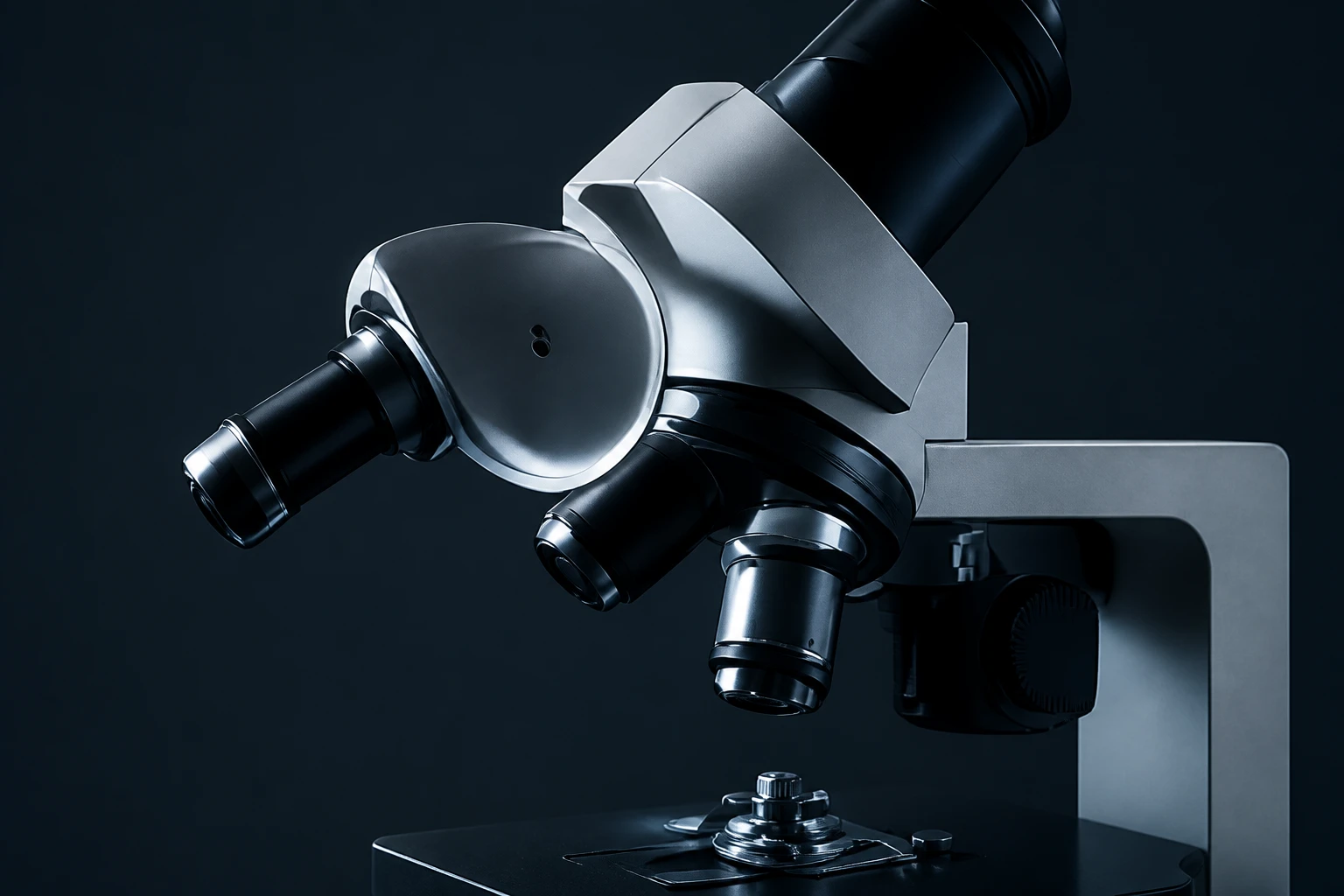 Laboratoriummicroscoop in koel licht