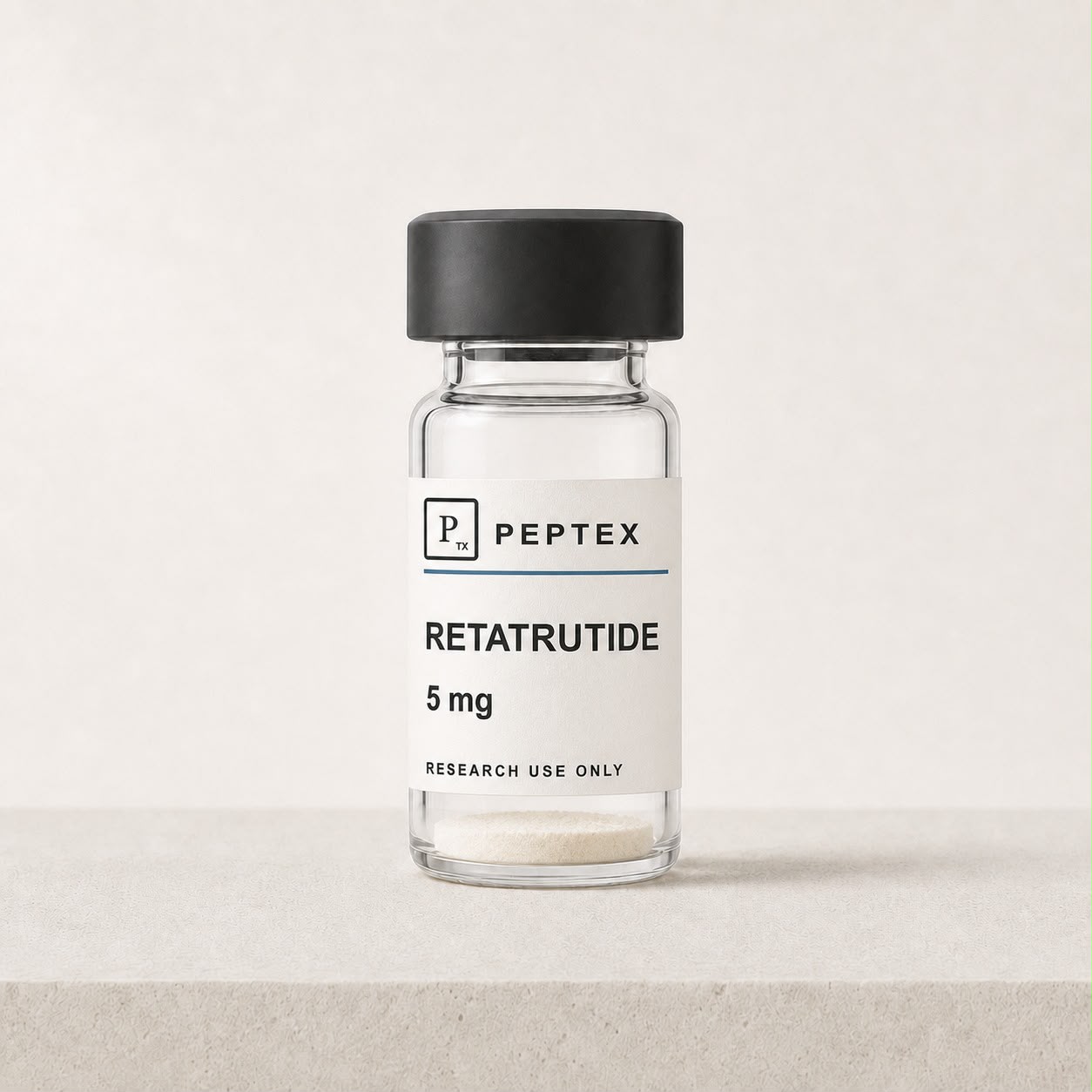 Peptex Retatrutide vial, voorkant